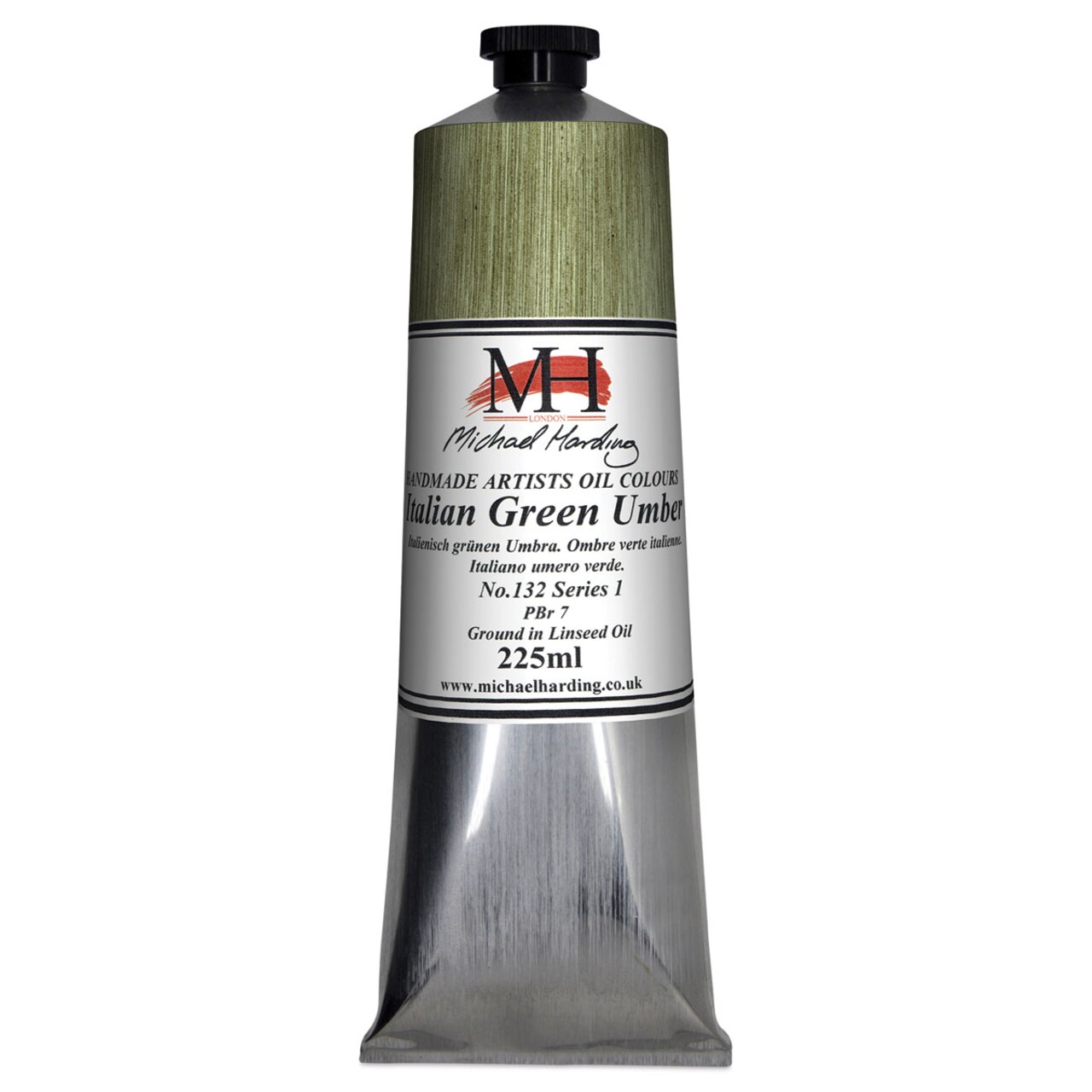 Michael Harding Artists Oil Color - Italian Green Umber, 225 ml tube